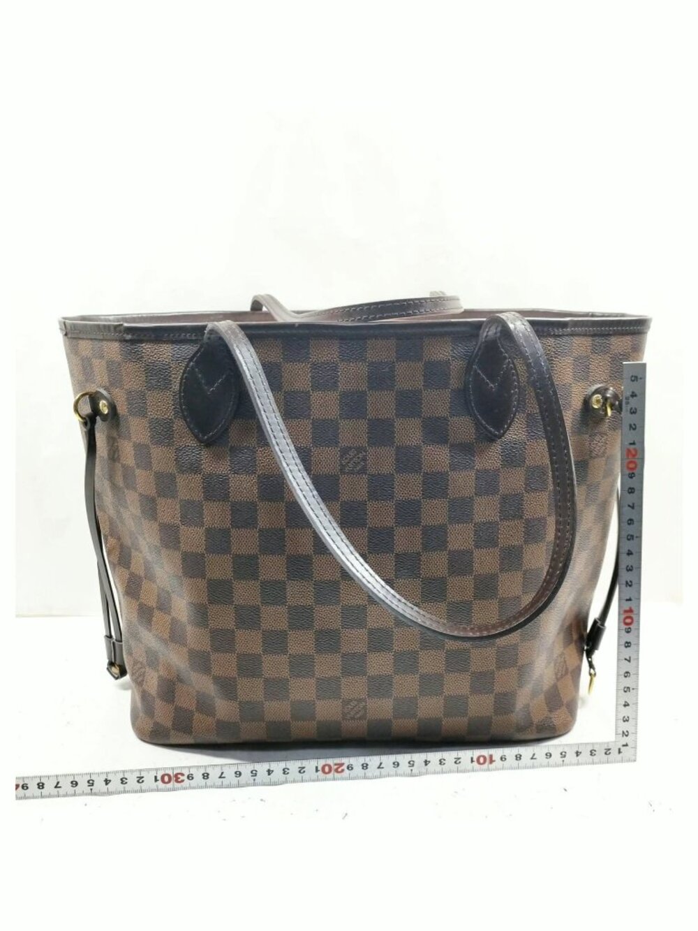 Authentic Louis Vuitton Neverfull MM Damier Ebene Tote Brown LV Shoulder Bag - Picture 3 of 16